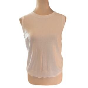 J Crew Shell Tank Top Womens XL Cotton White Layering Preppy Classic‎ NWOT BF029